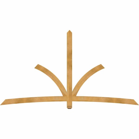 Ekena Millwork Davenport Rough Sawn Timber Gable Bracket, Western Red Cedar, 108"W x 58"H x 2"D x 4"F, 13/12 Pitch GBW108X58X0204DAV00RWR